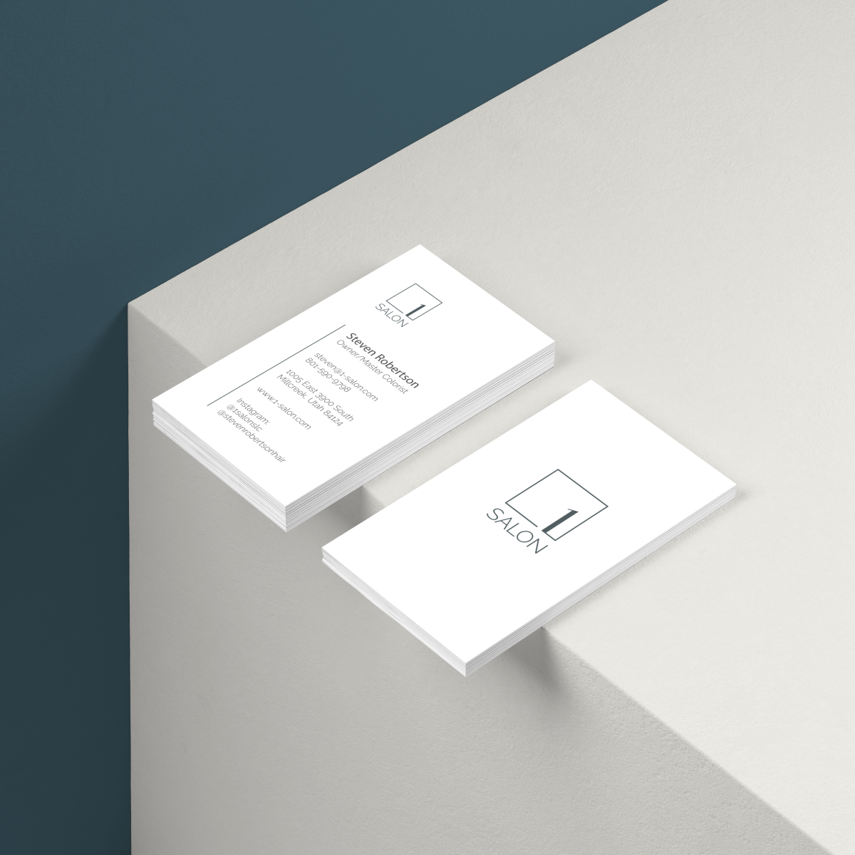 1 Salon branding and business cards